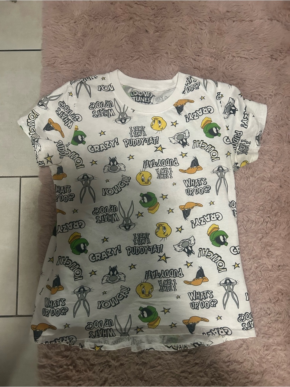 Warner Bros. White Looney Tunes All-Over Character Tee